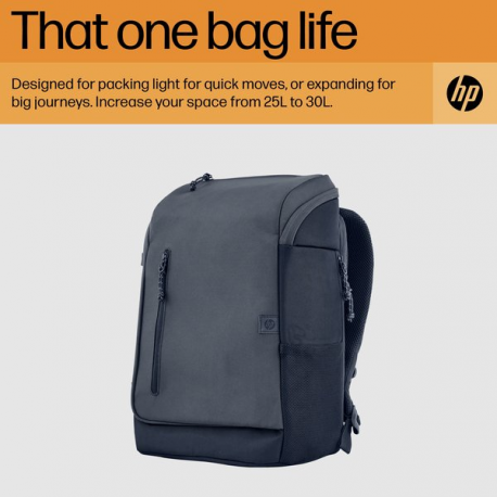 HP Travel - Notebook carrying backpack - up to 15.6" - iron grey - for Victus by HP Laptop 15; Laptop 15s; Pavilion x360 Laptop; Pro x360 - 22