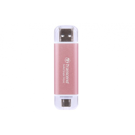 Transcend ESD310P - SSD - 1 TB - external (portable) - USB 3.2 Gen 2x1 (USB-C connector) - pink - 0