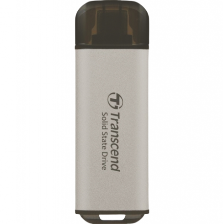 Transcend ESD300S - SSD - 512 GB - external (portable) - USB 3.2 Gen 2x1 (USB-C connector) - silver - 0