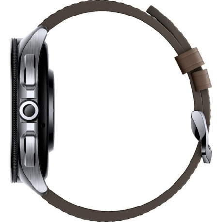 Xiaomi Watch 2 Pro - 46 mm - silver stainless steel - smart watch with strap - leather - brown - wrist size: 135-205 mm - display 1.43" - 32 GB - NFC, Wi-Fi, Bluetooth - 54.5 g - 3