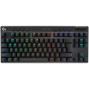 Logitech G PRO X TKL - Keyboard - gaming - backlit - Bluetooth, 2.4 GHz - QWERTY - US International - key switch: Tactile - black