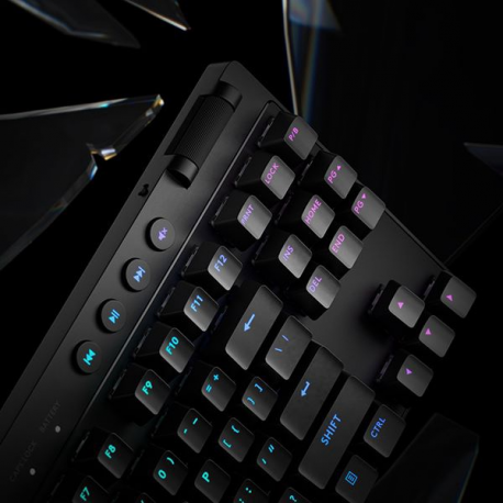 Logitech G PRO X TKL - Keyboard - gaming - backlit - Bluetooth, 2.4 GHz - QWERTY - US International - key switch: Tactile - black - 4