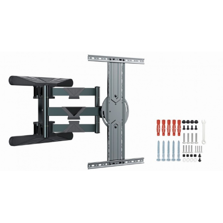 Gembird WM-80STR-01 - Mounting kit (wall mount) - full-motion - for LCD TV - rotating - steel - screen size: 40"-80" - 9