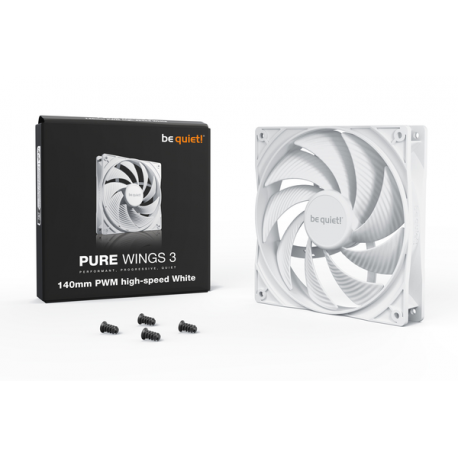 be quiet! Pure Wings 3 - Case fan - PWM high-speed - 140 mm - white - 4