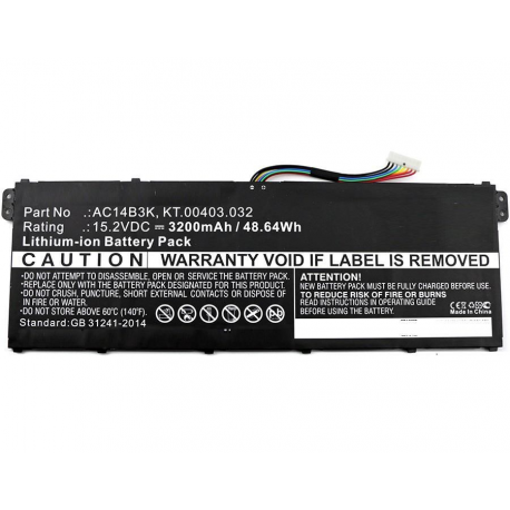 CoreParts - Laptop battery - Lithium Ion - 3200 mAh - 48.6 Wh - black - for Acer Aspire ES1 - 0