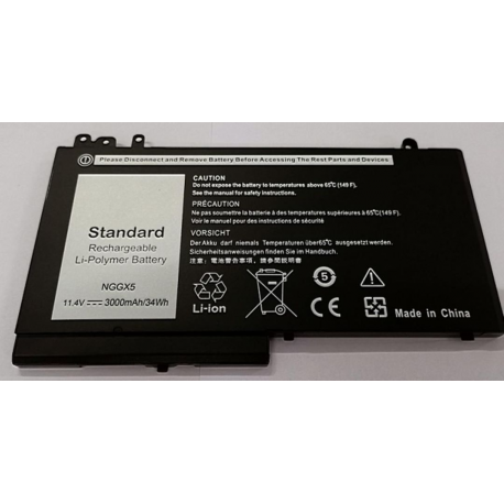 CoreParts - Laptop battery (equivalent to: Dell NGGX5, Dell 0RDRH9, Dell RDRH9) - lithium polymer - 3-cell - 2.9 Ah - 34 Wh - black - for Dell Latitude E5270 - 0