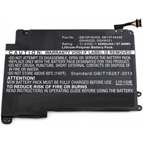 CoreParts - Laptop battery - lithium polymer - 4200 mAh - 47.9 Wh - black - for Lenovo ThinkPad Yoga 460 20EL, 20EM - 0