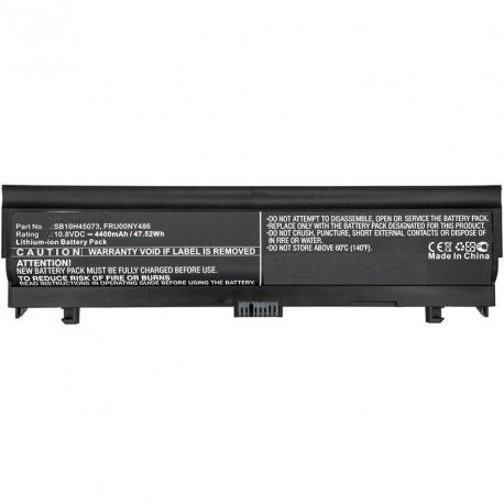 CoreParts - Laptop battery (equivalent to: Lenovo 00NY486, Lenovo 00NY488, Lenovo 00NY489, Lenovo FRU00NY486, Lenovo FRU00NY488, Lenovo FRU00NY489, Lenovo SB10H45071, Lenovo SB10H45073, Lenovo SB10H45074) - Lithium Ion - 4400 mAh - 48 Wh - black - for Lenovo ThinkPad L560 20F1, 20F2; L570 20J8, 20J9, 20JQ, 20JR - 0