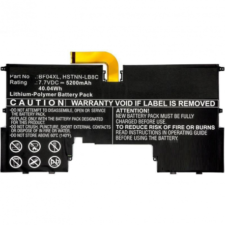 CoreParts - Laptop battery - lithium polymer - 5200 mAh - 40 Wh - black - for HP Spectre Laptop 13-v101na - 0