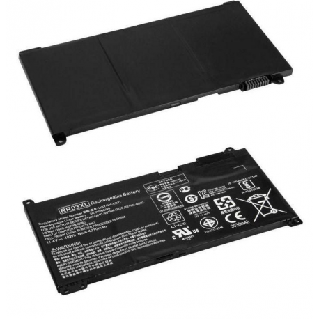 CoreParts - Laptop battery (equivalent to: HP RR03XL, HP 851477-421, HP 851477-541, HP 851477-831, HP 851477-832, HP 851610-850, HP 851610-855, HP RR03048XL, HP HSTNN-PB6W, HP HSTNN-LB7I, HP HSTNN-UB7C, HP HSTNN-Q01C, HP HSTNN-Q02C, HP HSTNN-Q03C, HP HSTNN-Q04C, HP HSTNN-Q06C) - lithium polymer - 3-cell - 3400 mAh - 40 Wh - black - for HP ProBook 430 G4 Notebook, 440 G4 Notebook, 450 G4 Notebook, 455 G4 Notebook - 0