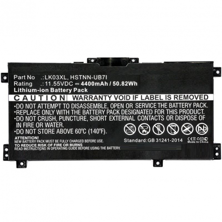 CoreParts - Laptop battery - Lithium Ion - 4400 mAh - 50.8 Wh - black - for HP ENVY Laptop 17m-ae011dx - 0