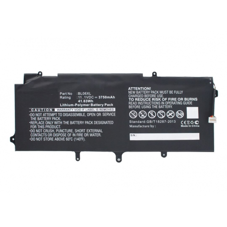 CoreParts - Laptop battery - lithium polymer - 3750 mAh - 41.6 Wh - black - for HP EliteBook Folio 1040 G1, 1040 G2 - 0