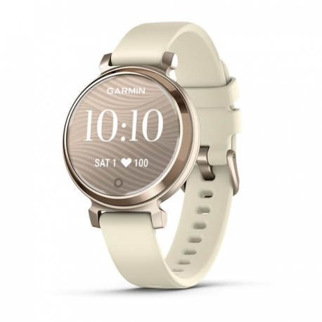 Garmin Lily 2 - Cream gold - smart watch with band - silicone - coconut - wrist size: 110-175 mm - monochrome - Bluetooth - 24.4 g - 0