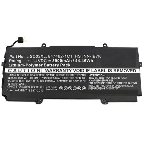 CoreParts - Laptop battery - lithium polymer - 3900 mAh - 44.5 Wh - black - for HP Chromebook 13 G1 - 0