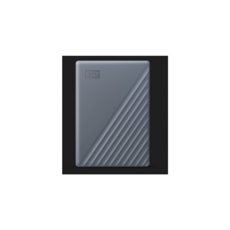 WD My Passport WDBRMD0050BGY-WESN - Hard drive - encrypted - 5 TB - external (portable) - USB 3.2 Gen 1 - 256-bit AES - silicon grey - 0