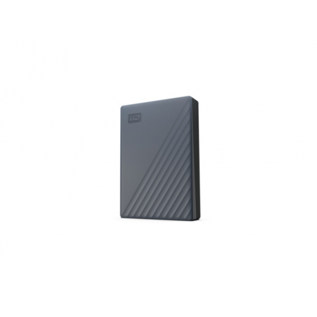 WD My Passport WDBRMD0050BGY-WESN - Hard drive - encrypted - 5 TB - external (portable) - USB 3.2 Gen 1 - 256-bit AES - silicon grey - 1