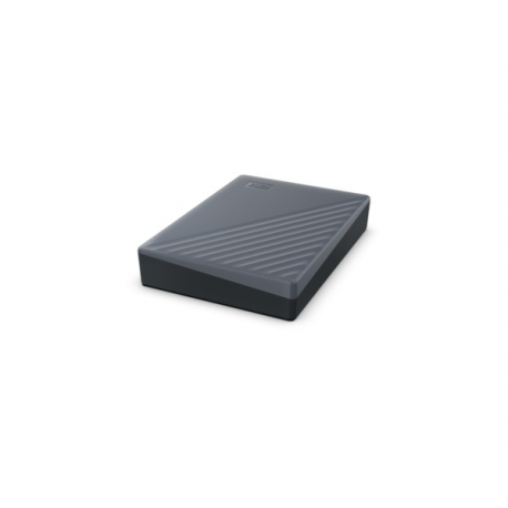 WD My Passport WDBRMD0050BGY-WESN - Hard drive - encrypted - 5 TB - external (portable) - USB 3.2 Gen 1 - 256-bit AES - silicon grey - 3
