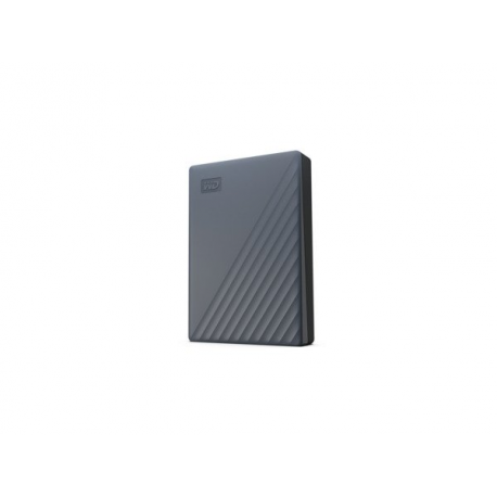 WD My Passport WDBRMD0040BGY-WESN - Hard drive - encrypted - 4 TB - external (portable) - USB 3.2 Gen 1 - 256-bit AES - silicon grey - 1