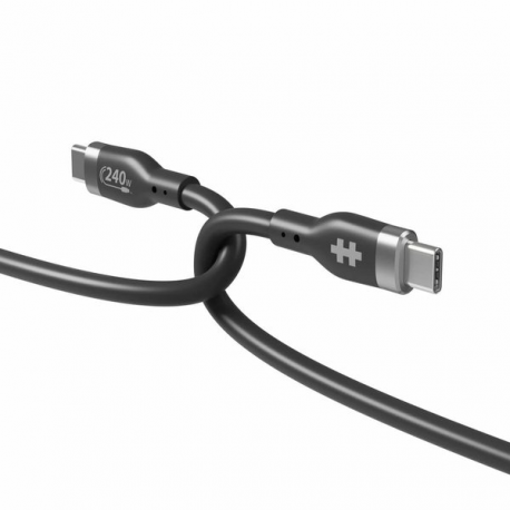 HyperJuice - USB cable - 24 pin USB-C (M) to 24 pin USB-C (M) - USB 2.0 - 2 m - extended power range (EPR), USB Power Delivery (240W) - black - 1