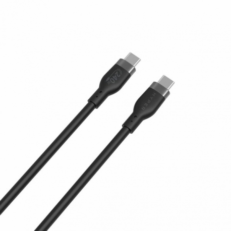 HyperJuice - USB cable - 24 pin USB-C (M) to 24 pin USB-C (M) - USB 2.0 - 2 m - extended power range (EPR), USB Power Delivery (240W) - black - 3
