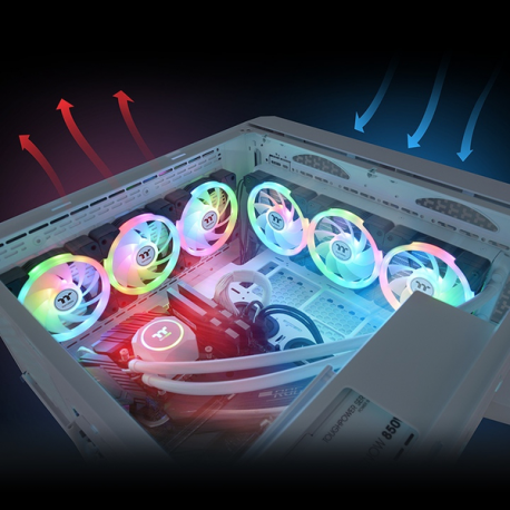 Thermaltake SWAFAN EX14 ARGB - Premium Edition - case fan - 140 mm - black (pack of 3) - 2