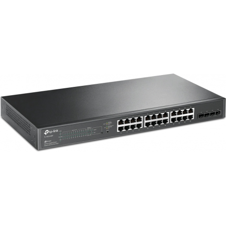 TP-Link JetStream TL-SG2428P V5 - Switch - L2+ - smart - 24 x 10 / 100 / 1000 (PoE+) + 4 x Gigabit SFP - rack-mountable - PoE+ (250 W) - 1
