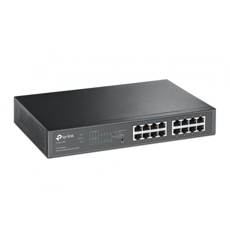 TP-Link TL-SG1016PE - Switch - smart - 8 x 10 / 100 / 1000 (PoE+) + 8 x 10 / 100 / 1000 - desktop, rack-mountable - PoE+ (110 W) - 2