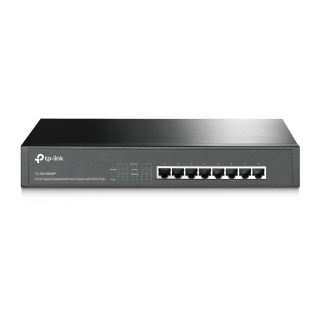 TP-Link TL-SG1008MP V4 - Switch - unmanaged - 8 x 10 / 100 / 1000 (PoE+) - desktop, rack-mountable - PoE+ (153 W) - 0