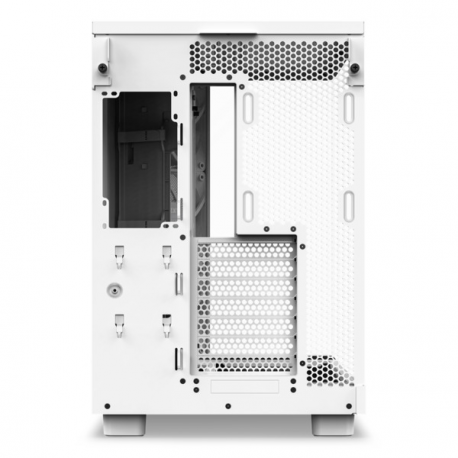 NZXT H series H6 Flow - Mid tower - ATX - windowed side panel (tempered glass) - no power supply - matt white - USB/Audio - 8