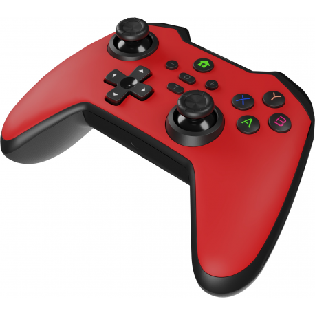 Genesis Mangan 400 - Gamepad - 19 buttons - wireless - Bluetooth - red - for PC, Nintendo Switch, Android, iOS, MAC, Steam Deck, Asus Rog Ally - 1