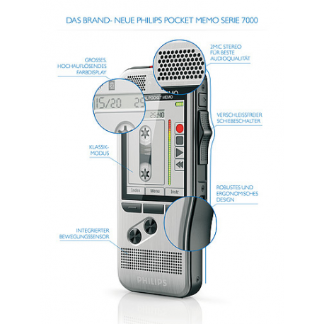 Philips Pocket Memo DPM7200 - Voice recorder - 200 mW - 2
