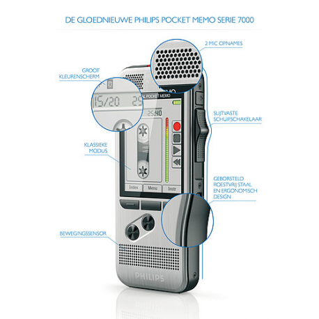 Philips Pocket Memo DPM7200 - Voice recorder - 200 mW - 6