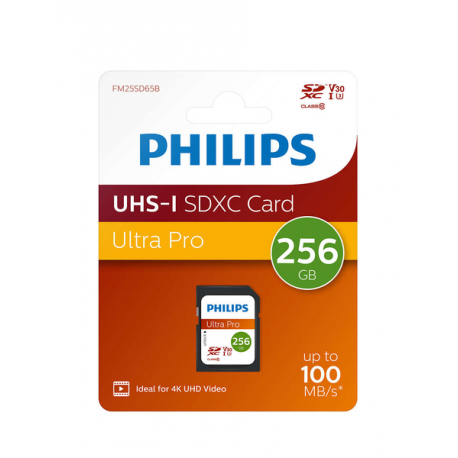 Philips Ultra Pro FM25SD65B - Flash memory card - 256 GB - Video Class V30 / UHS-I U3 / Class10 - SDXC - 1
