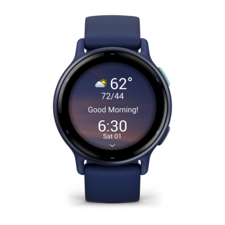 Garmin vívoactive 5 - Navy - smart watch with band - silicone - wrist size: 125-190 mm - display 1.2" - 4 GB - Bluetooth, Wi-Fi, ANT+ - 26 g - 1