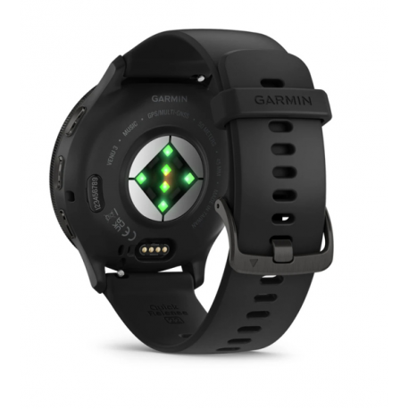 Garmin Venu 3 - 45 mm - black fibre-reinforced polymer - smart watch with band - silicone - wrist size: 135-200 mm - display 1.4" - 8 GB - Bluetooth, Wi-Fi, ANT+ - 30 g - 2