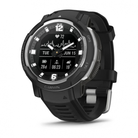 Garmin Instinct Crossover - Standard Edition - 45 mm - fiber-reinforced polymer - sport watch with band - silicone - wrist size: 135-230 mm - monochrome - 64 MB - Bluetooth, ANT+ - 65 g - black - 0