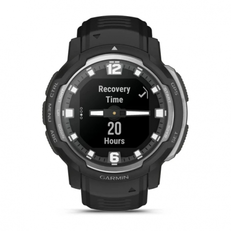 Garmin Instinct Crossover - Standard Edition - 45 mm - fiber-reinforced polymer - sport watch with band - silicone - wrist size: 135-230 mm - monochrome - 64 MB - Bluetooth, ANT+ - 65 g - black - 7