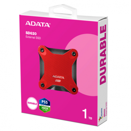 ADATA SD620 - SSD - 1 TB - external (portable) - USB 3.2 Gen 2 - red - 5