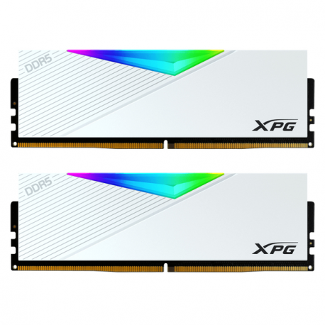 XPG LANCER RGB - DDR5 - kit - 64 GB: 2 x 32 GB - DIMM 288-pin - 6000 MHz  /  PC5-48000 - CL30 - 1.35 V - unbuffered - on-die ECC - white - 0