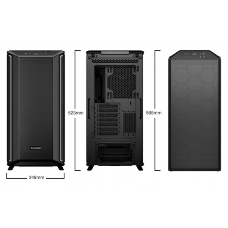 be quiet! Dark Base 701 - Midi-tower - extended ATX - windowed side panel (tempered glass) - no power supply (ATX / PS / 2) - black - USB / Audio - 3