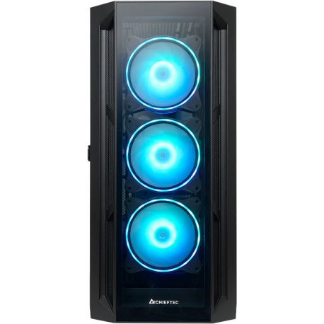 Chieftec Gamer Series APEX - Tower - ATX - windowed side panel (tempered glass) - no power supply (ATX) - black - USB / Audio - 1