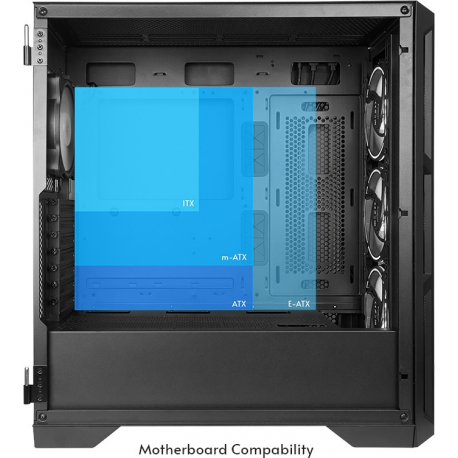 Chieftec Gamer Series APEX - Tower - ATX - windowed side panel (tempered glass) - no power supply (ATX) - black - USB / Audio - 8