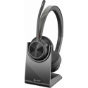 Poly Voyager 4320 - Voyager 4300 UC series - headset - on-ear - Bluetooth - wireless, wired - USB-A - black - Zoom Certified, Certified for Microsoft Teams