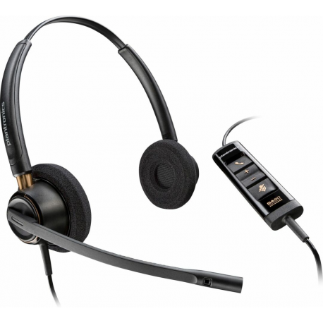 Poly EncorePro 525-M - EncorePro 500 series - headset - on-ear - wired - USB-A - black - Certified for Microsoft Teams - 0