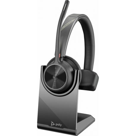 Poly Voyager 4310-M - Voyager 4300 UC series - headset - on-ear - Bluetooth - wireless, wired - USB-C - black - Certified for Microsoft Teams - 0