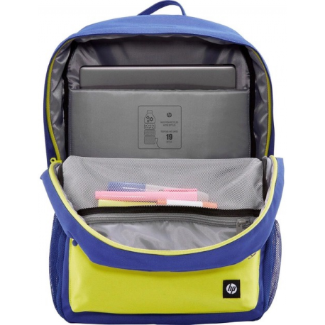 HP - Campus - notebook carrying backpack - 15.6" - blue, lime - 6