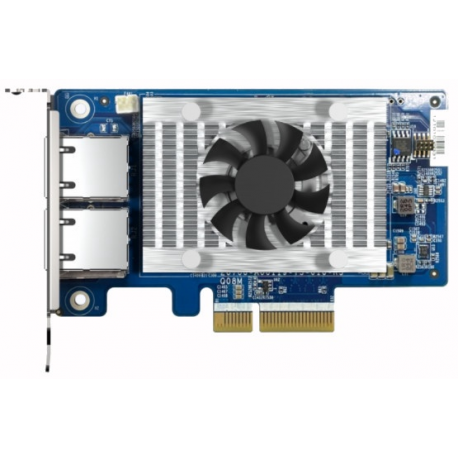 QNAP QXG-10G2T - Network adapter - PCIe 3.0 x4 low profile - 100M / 1G / 2.5G / 5G / 10 Gigabit Ethernet x 2 - for QNAP QGD-1600 - 0