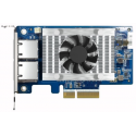 QNAP QXG-10G2T - Network adapter - PCIe 3.0 x4 low profile - 100M / 1G / 2.5G / 5G / 10 Gigabit Ethernet x 2 - for QNAP QGD-1600