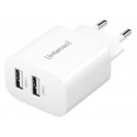 Intenso W24AA - Power adapter - 24 Watt - 2.4 A - 2 output connectors (USB) - white