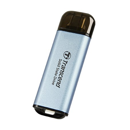 Transcend ESD300C - SSD - 1 TB - external (portable) - USB 3.2 Gen 2x1 (USB-C connector) - sky blue - 1